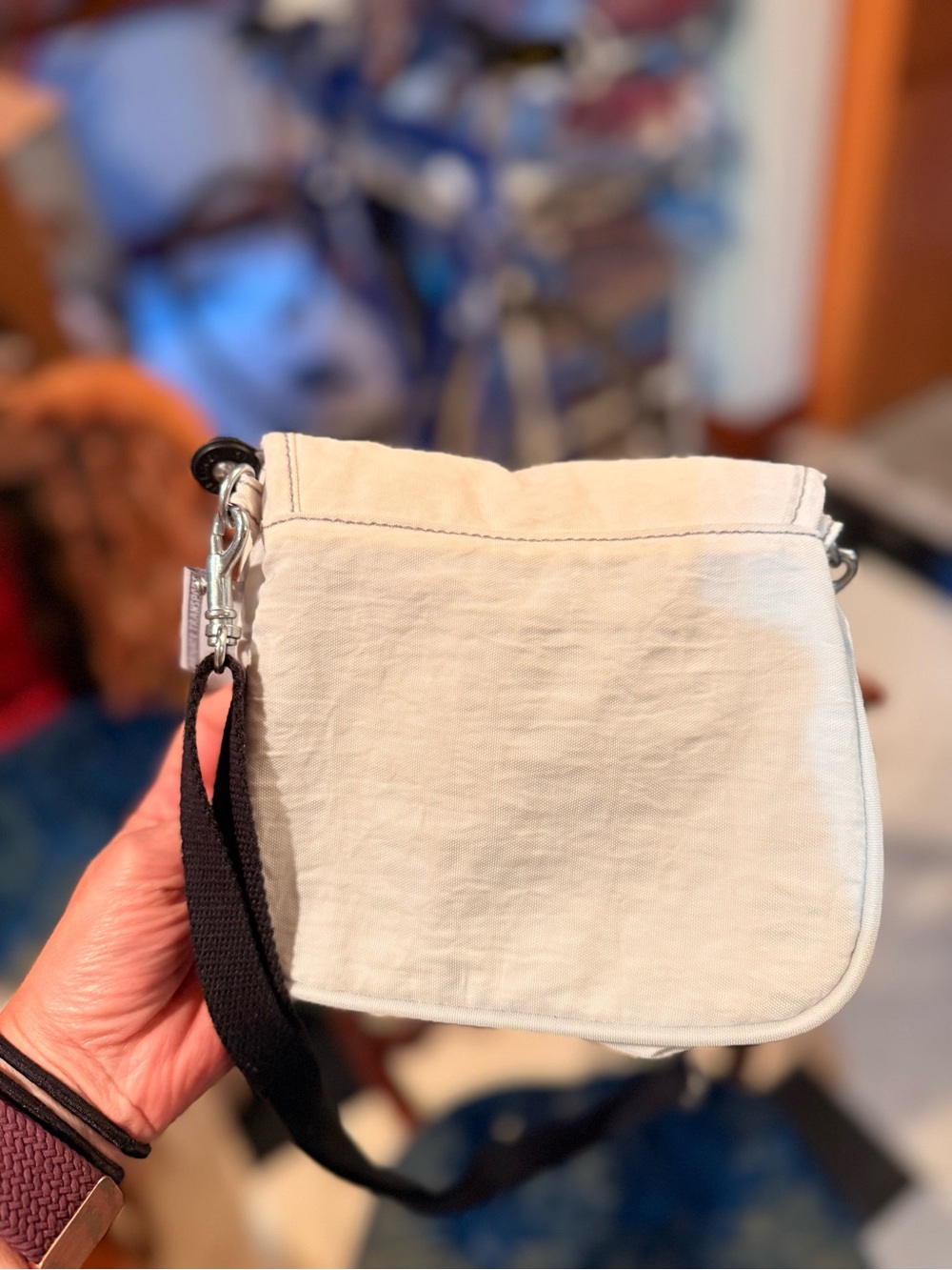 Kipling Cream Crossbody Bag with Mirror